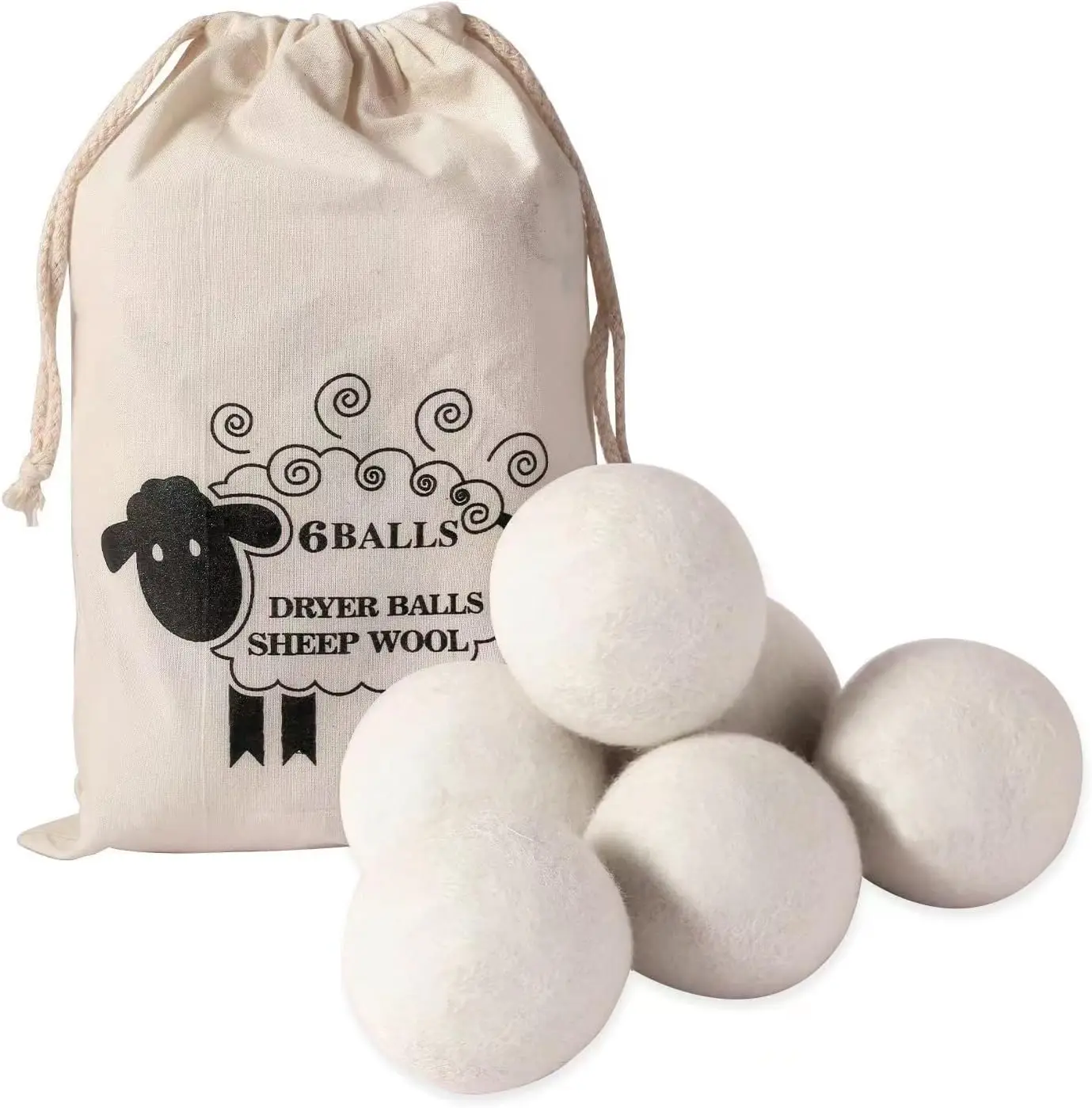 Best Selling Products 2024 New Trending in USA private label Organic Wool Dryer Balls for Laundry Washing Machine