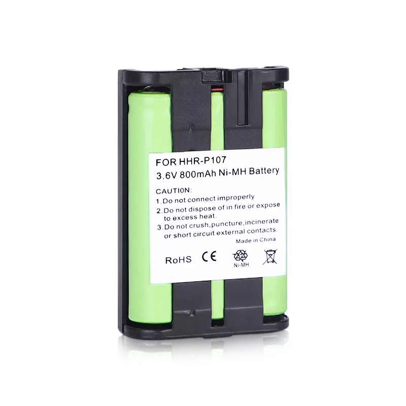 3.6v 800mAh HHR-P107 Rechargeable Cordless Phone Battery for Panasonic Telephone HHR-P107 HHRP107 HHR-P107A HHRP107A