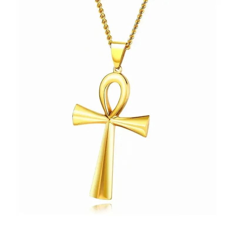 Fashion Hip Hop bow cross necklace shiny pendant for men women gothic jewelry Halloween Christmas Gifts