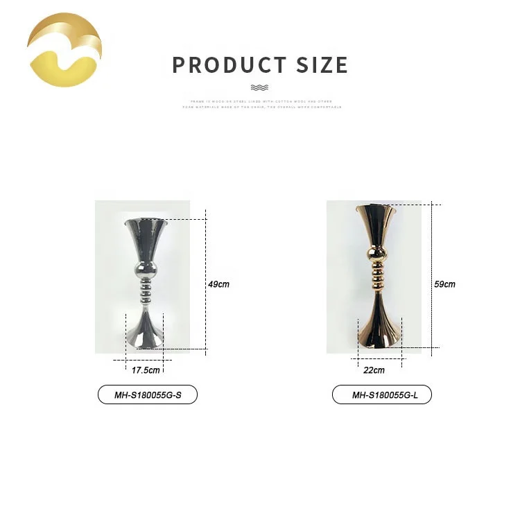 
Luxurious Modern Hotel Gold Metal Cylinder Flower Vases For Home Decor 