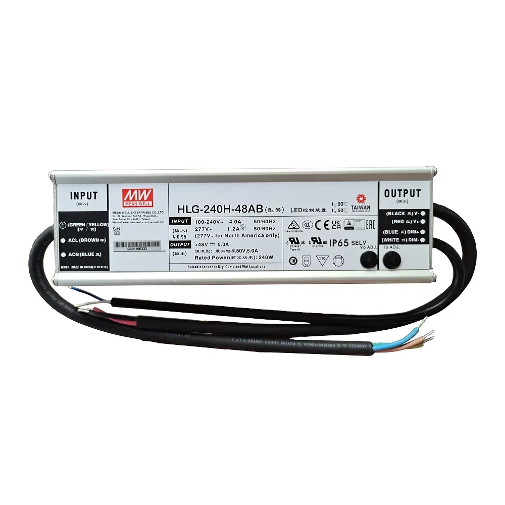 Meanwell, 120 Вт, 240 Вт, 320 Вт, 480 Вт, 600 Вт, IP67, с регулируемой яркостью, светодиодный источник питания, 48 В, 54 В, светодиодный драйвер