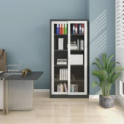 Office Furniture Steel Filing Cabinet With Drawer Eco-friendly Glass Door Metal Storage Cabinet
