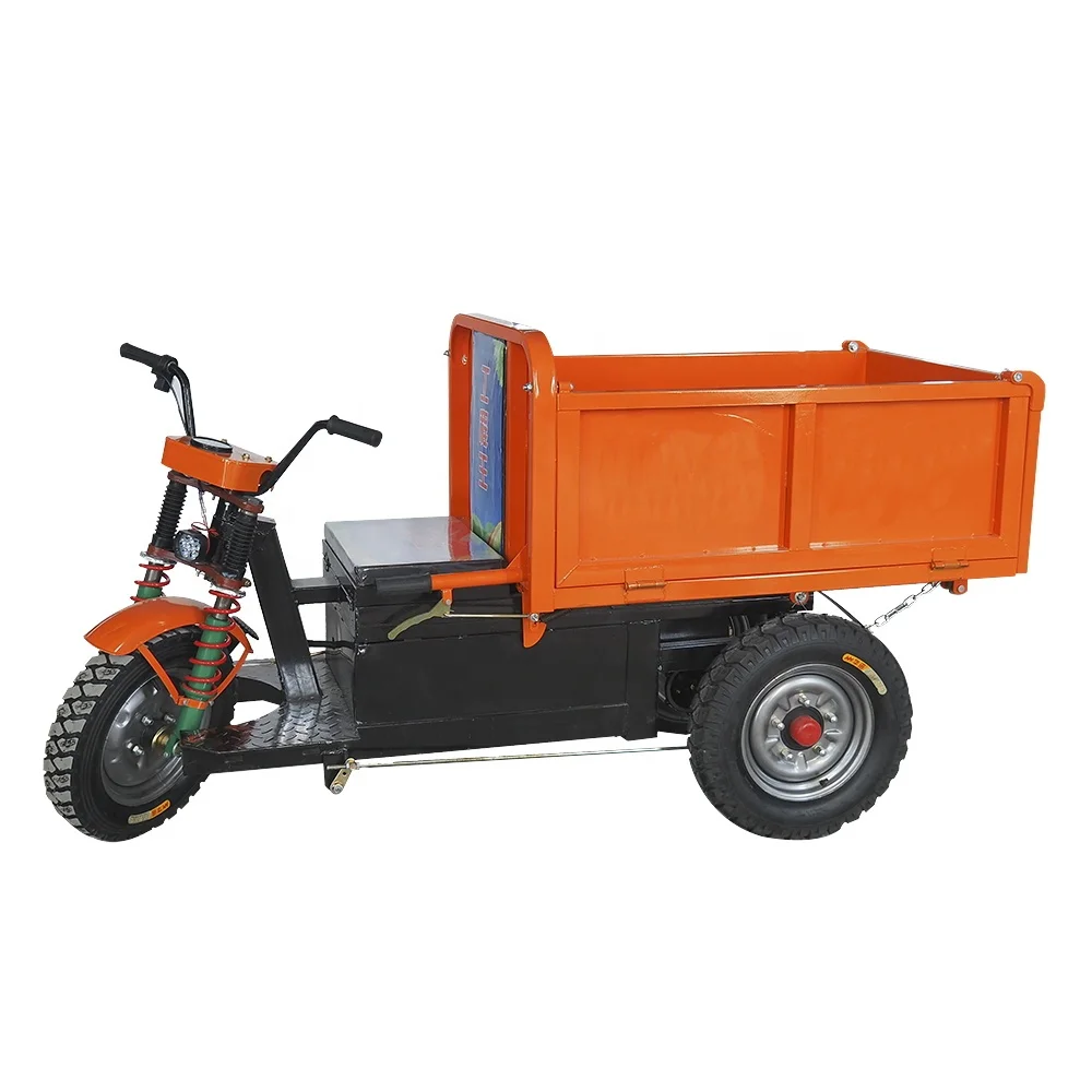 Small-scale Engineering Electric Tricycle for Construction Sites Heavy-duty Hand-push Brick Bucket Truck Car Tipper