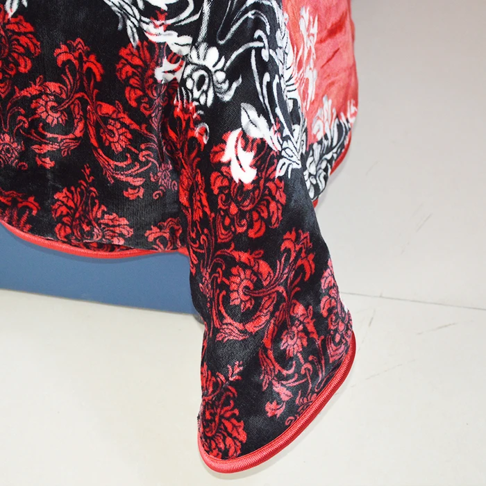 100% Polyester Design Double Printing 220*240 Flannel Blanket