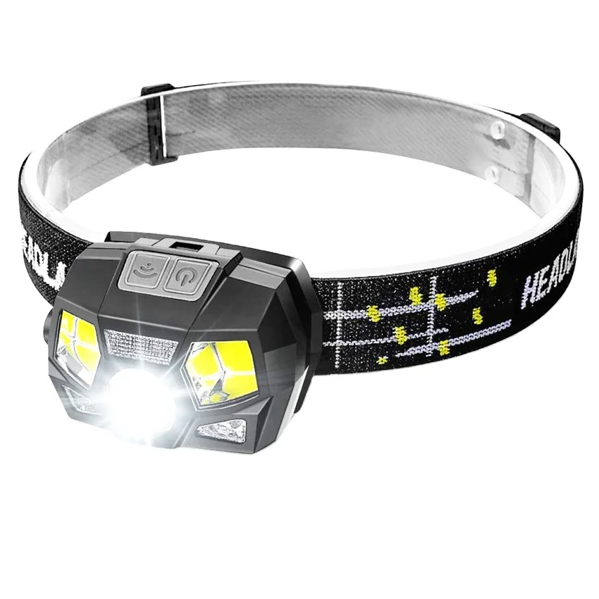 Лучшая Налобная лампа красного цвета налобный фонарь для бега кемпинга водонепроницаемые Налобные фонари 6 режимов поворотный светодиодный