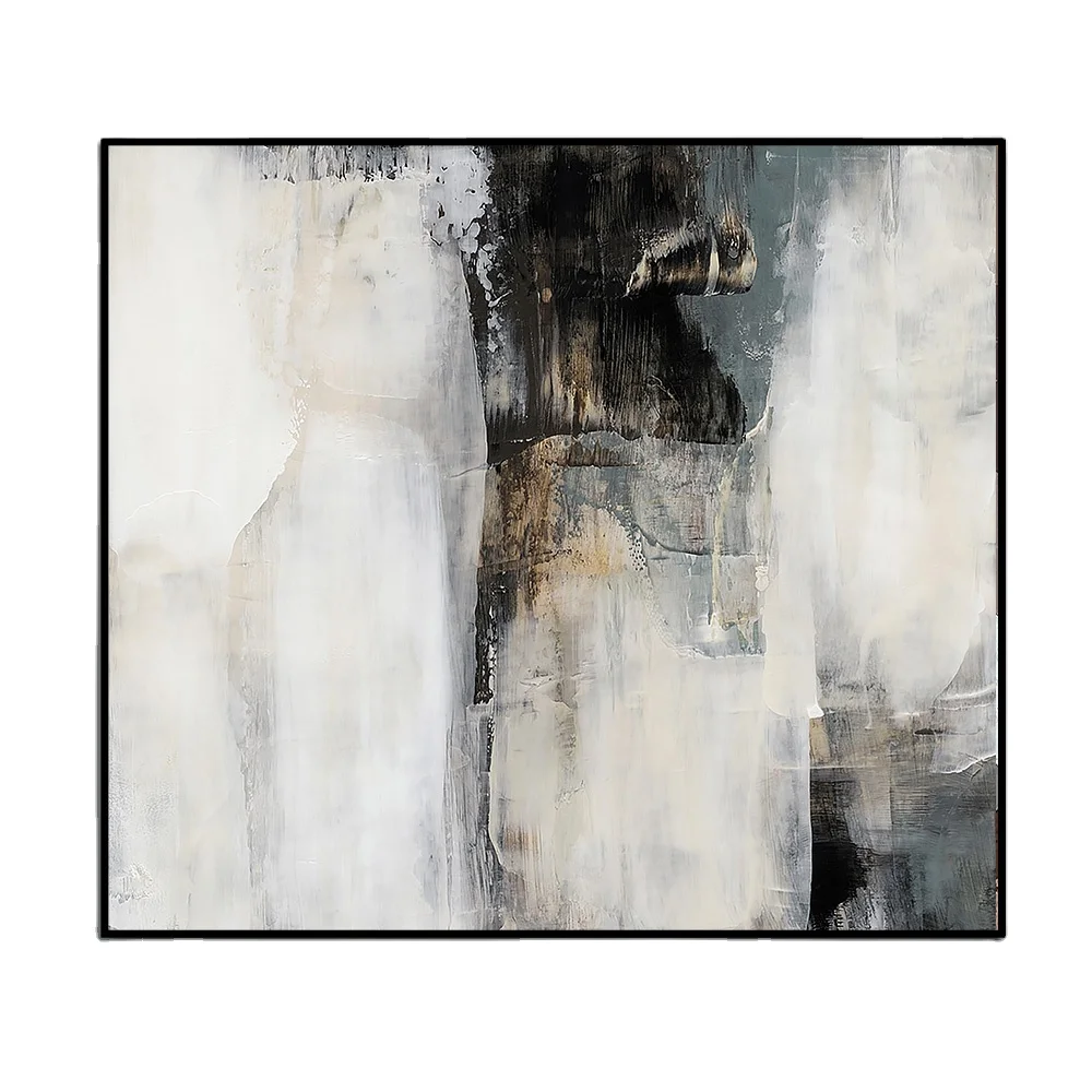 2022 Hot sell landscape wall painting modern wall art abstract crystal porcelain painting with metal frame