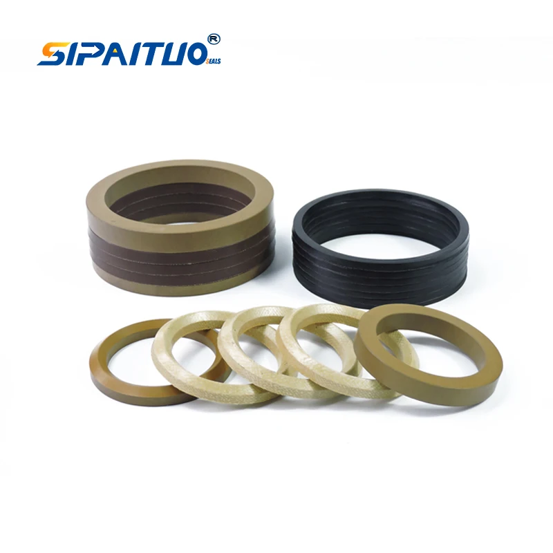 PTFE + PPS углеродный материал V тип уплотнительное кольцо v ptfe углерода