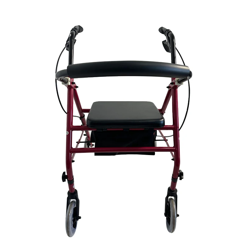 Aluminum Frame Assisted walking wheelchair Adult Disability Walker With Seat Labor saving Rollator with Basket