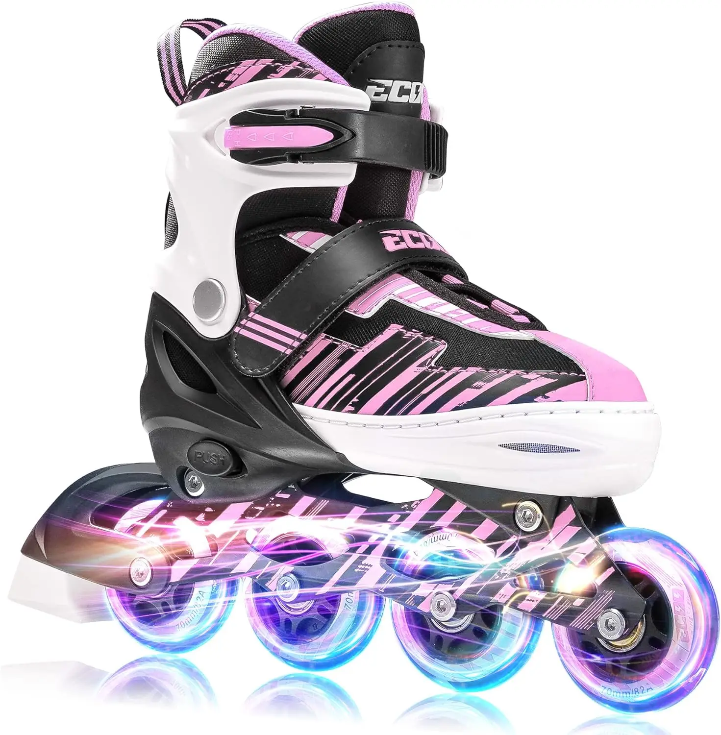 New Fashion Design Hot Sale Full Flashing PU Wheels Aluminium Frame Speed Inline Skate Shoes