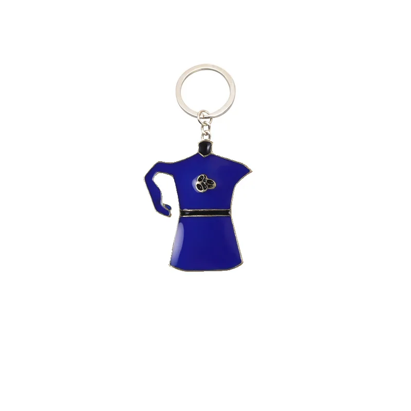 Wholesale Manufacture Coffee Utensils Milk Tea Cup Enamel Keychain Custom Lemon Tea Alloy Oil Drop Pin Keychain Coffee Cup