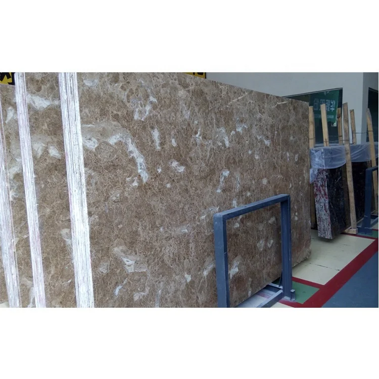 BOTON STONE Natural Stone Modern Light Middle Emperador Kitchen Countertop Slabs Brown Marble Tile