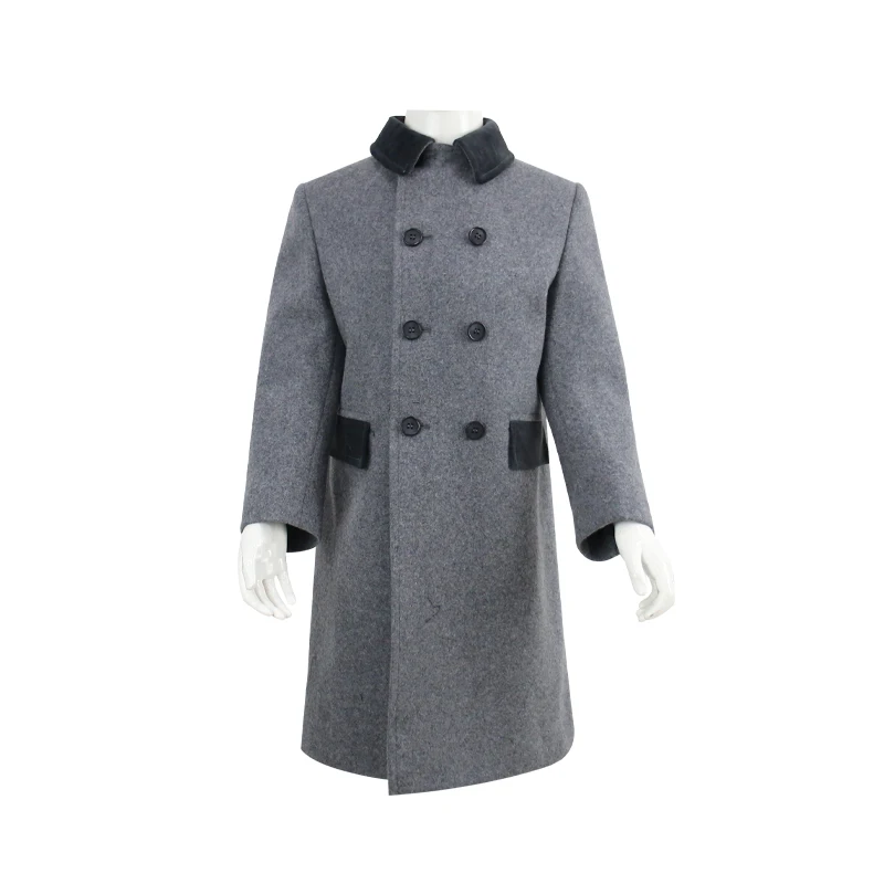 Хорошее качество, настраиваемая ткань, зимнее длинное пальто для мальчиков 70% шерсти, Детское пальто