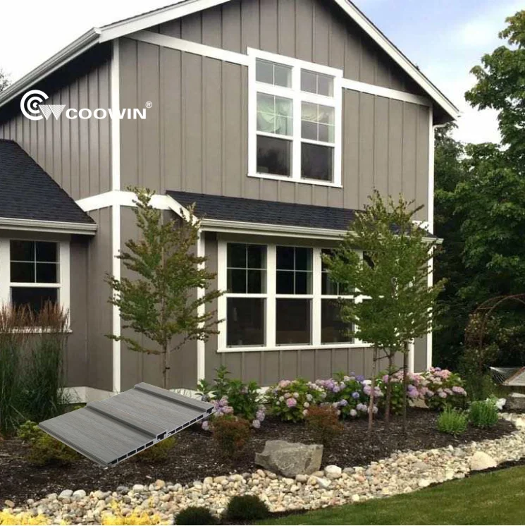 Новый дизайн DIY наружная облицовка WPC деревянная композитная стеновая панель отделка сайдинг