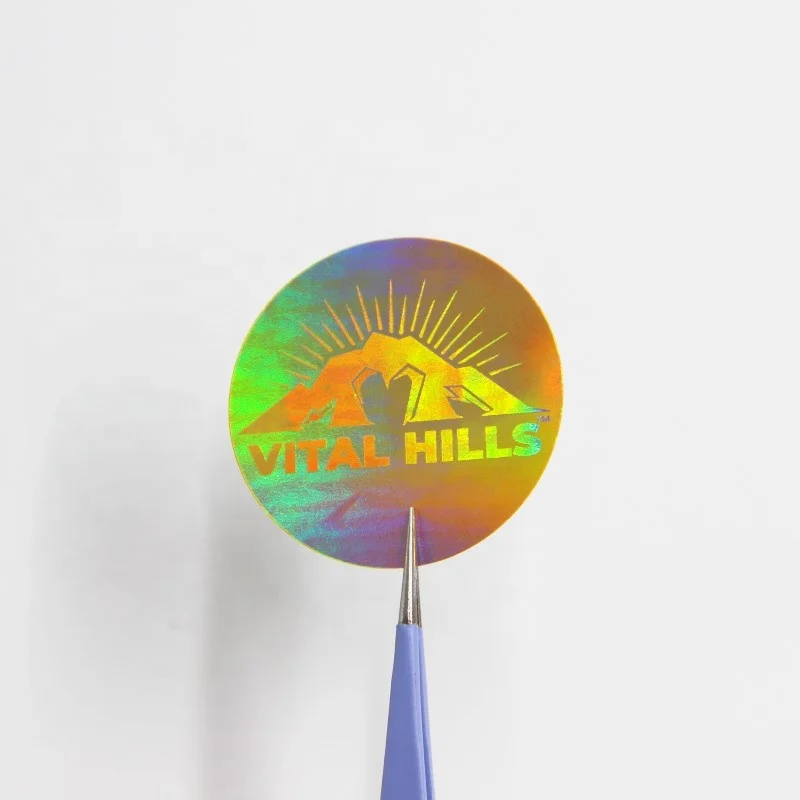 UV Resist Waterproof Rainbow Silver Laser 3D Hologram Reflective Glitter Sticker Die Cut Label Logo Custom Holographic Stickers