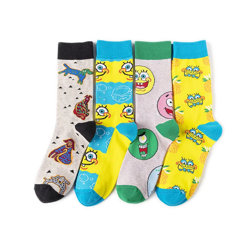 
2020 hot anime custom wholesale knitting Cartoon funny socks for men women 
