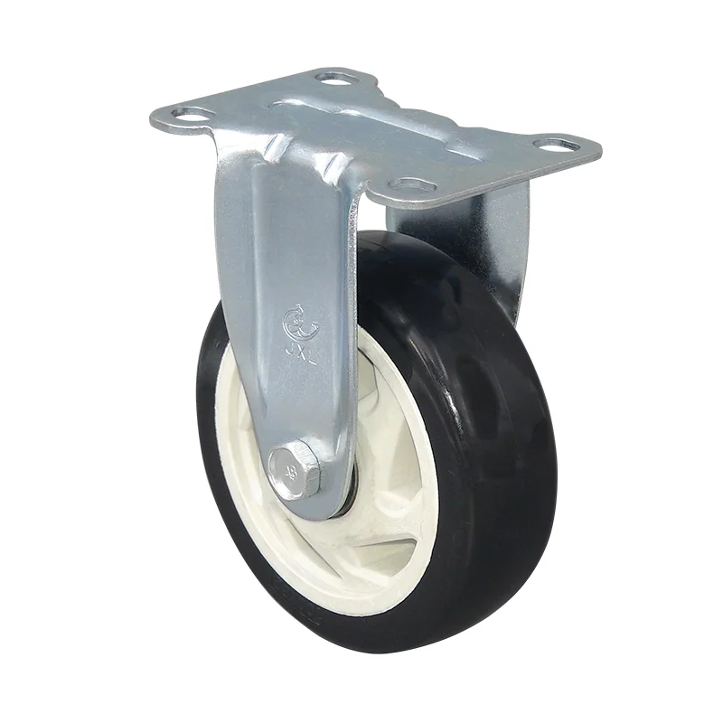 JXL factory direct sales 4 inch through flower wheel industrial medical tool cart directional caster