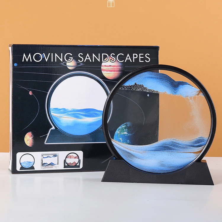 High-end Light Luxury Magic Sand Art Quicksand Painting Hourglass 3d Deep Sea Sandscape Quicksand Painting For Home Decor