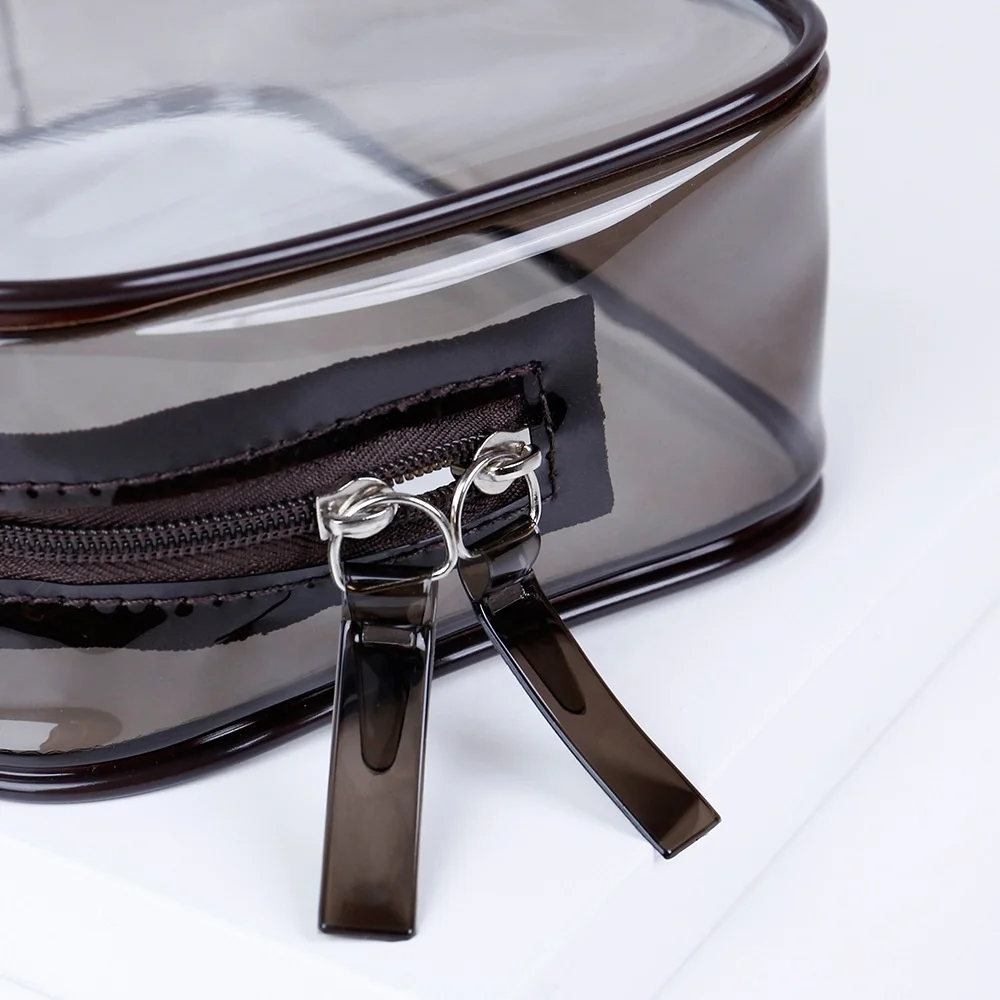New  portable wholesale large capacity waterproof pvc small transparent storage toiletry makeup cosmetic bag