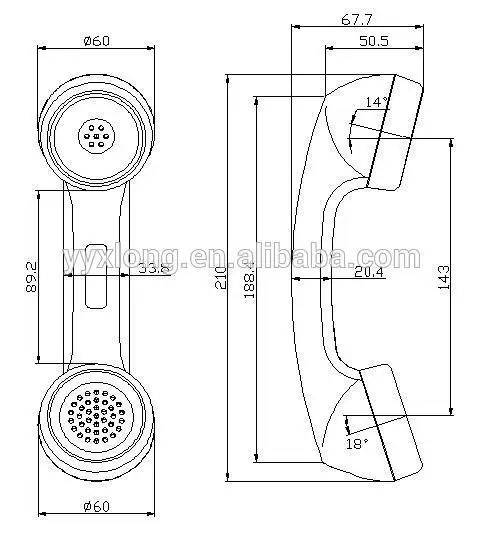 Высокое качество общественной телефонной трубки для телефонной будки, водонепроницаемый