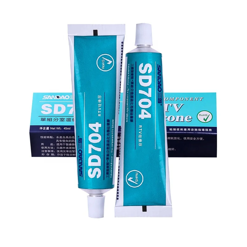Rubber Gasket Maker RTV Silicone Adhesive Sealant Free Sample Clear/black/grey Factory Price SD704 RTV Silicon Other Adhesives