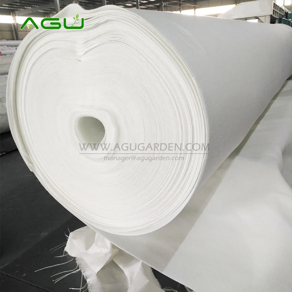 China factory favorable prices white geotextile fabric nonwoven needle punched geotextile short fabric