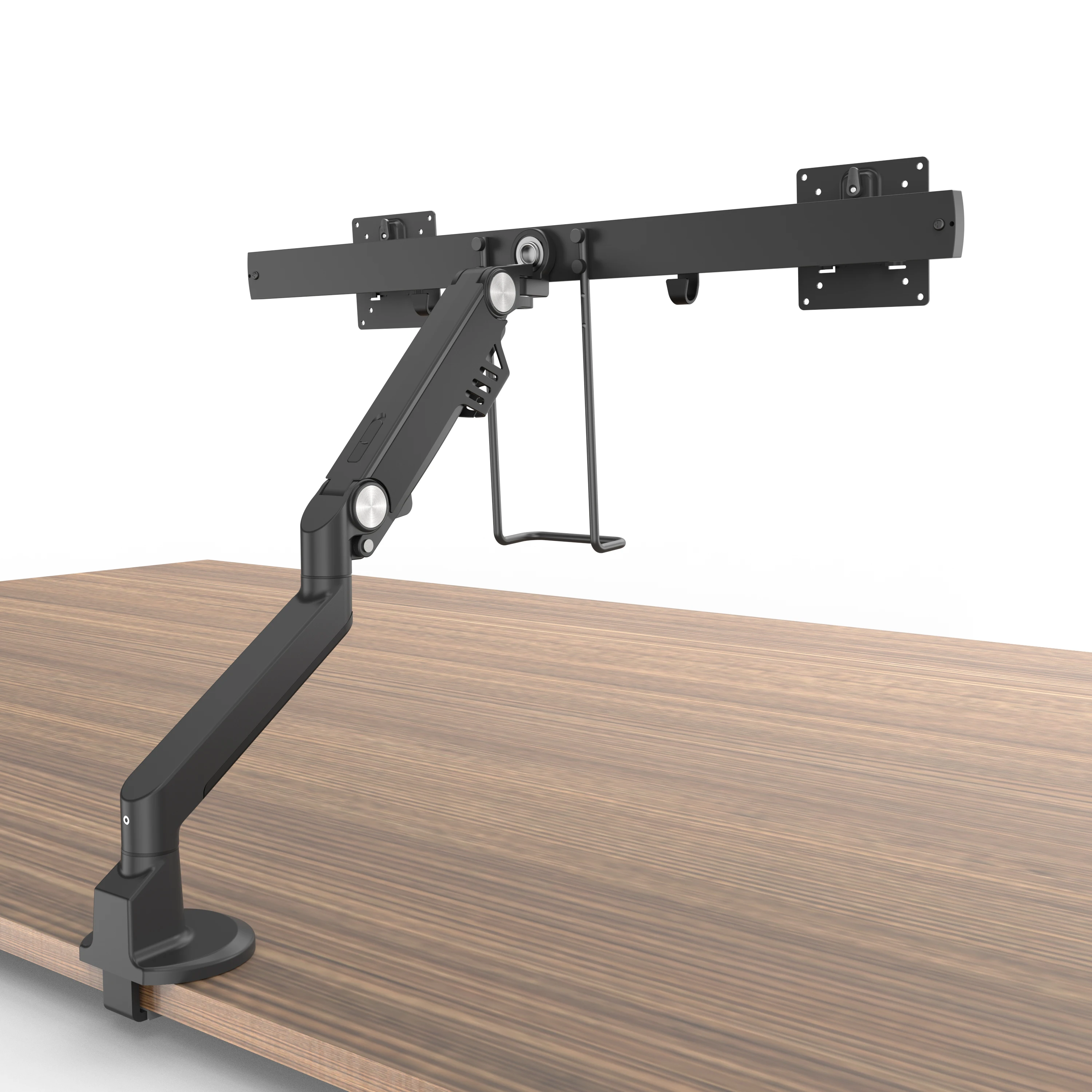 High quality 13-27' LCD/LED ergonomic aluminum flexible adjustable dual monitor mount stand