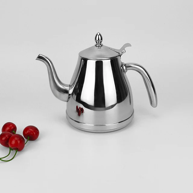 
Stainless Steel Water Kettle Thicken Teapot Coffee Pot & Infuser Strainer Kitchen Water Boiler 