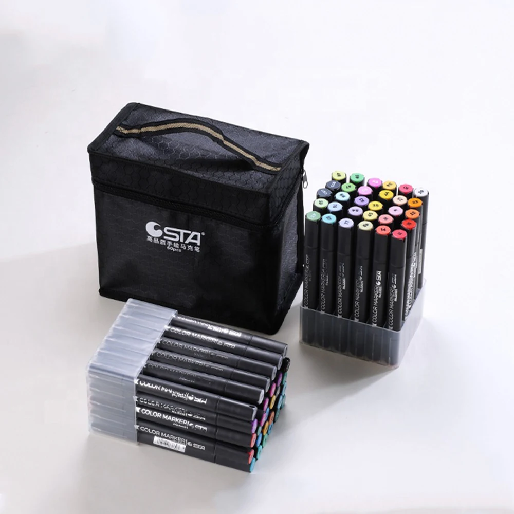 Alcohol Based water posca caneta art markers colour marker pen set plumones touch marcadores doble punta double point markers