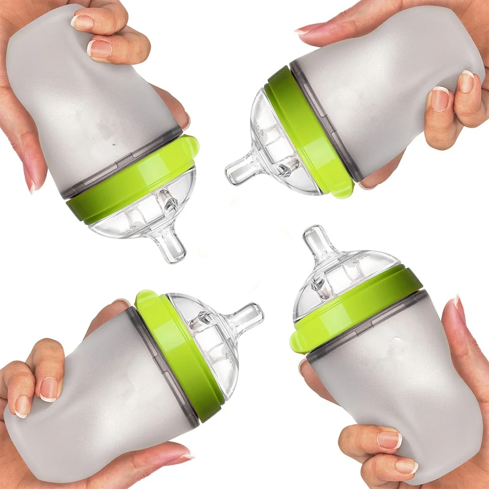 Hot Sell Baby Nursing Bottle, Professional BPA Free new Silicone Baby feeding Bottle