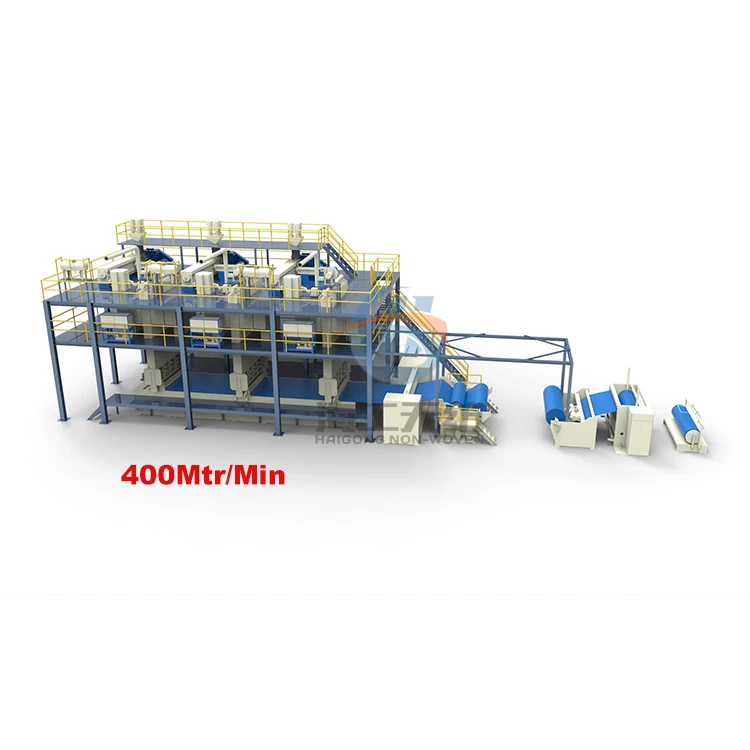 300-1000kw 380v машинного оборудования тканья из нетканого материала изготовленный аэродинамическим способом по технологии Sms Нетканая