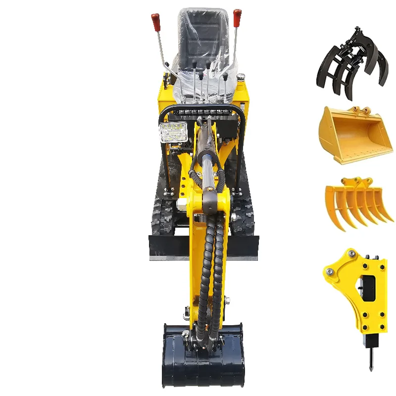 AUM Small Digger Machine 1t Bagger Mini Crawler Excavator Pelle Excavadora Mini Bagger CE Certified
