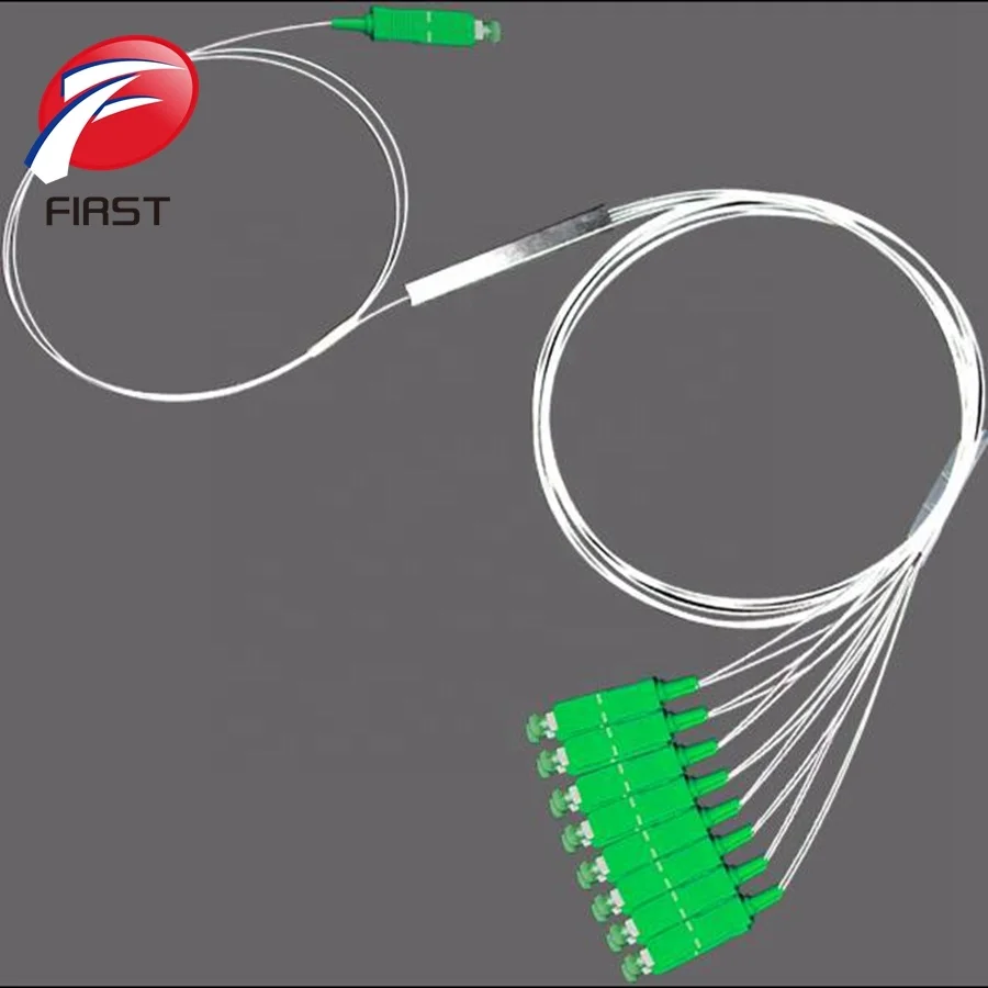 1x4 1x8 1x16 1X32 1X64 plc splitter 900um steel tube type fiber optic fbt copuler splitter