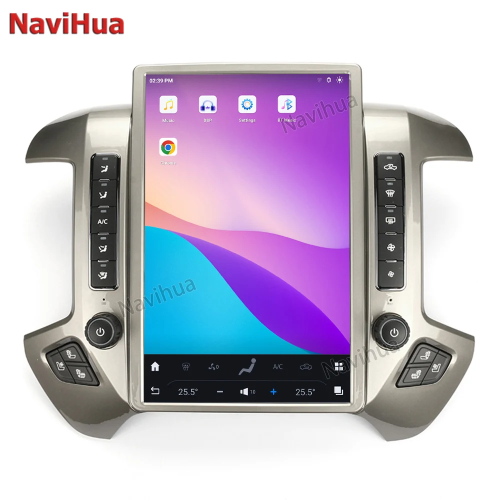NaviHua 14.4 Inch Navigation Audio Video Media Car Radio Head Unit For Chevroler Silverado 14-20 GMC-SIERRA