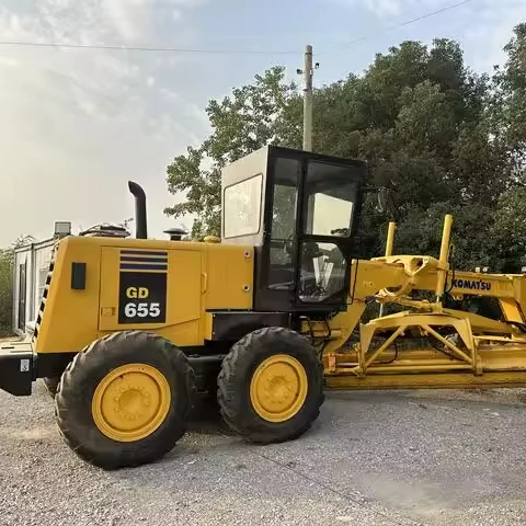 Оригинальный Подержанный автогрейдер Komatsu GD655 18 тонн мощные используемые