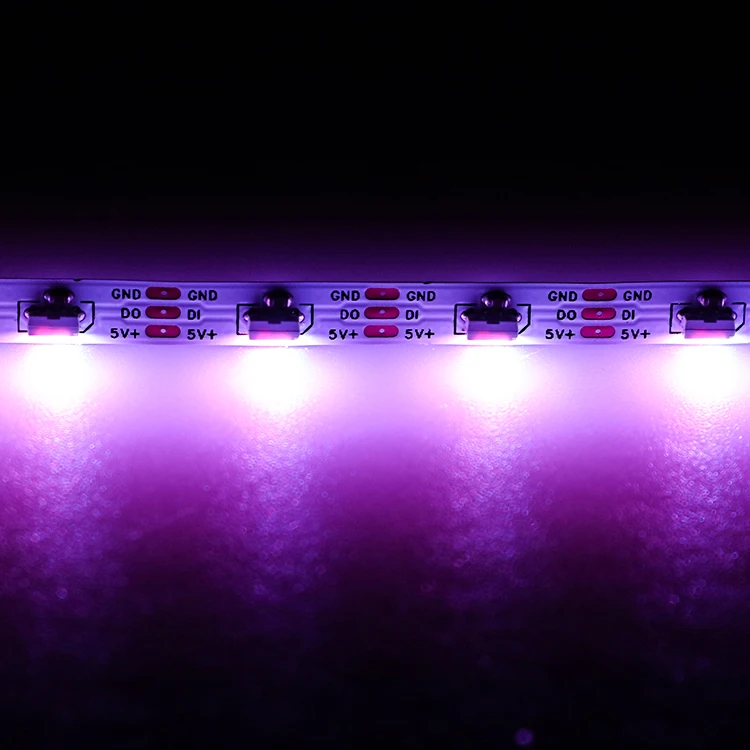 thin addressable rgb side emitting 5mm 60leds 60pixels sk6812 ws2812b smd4020 mini rgb led strip