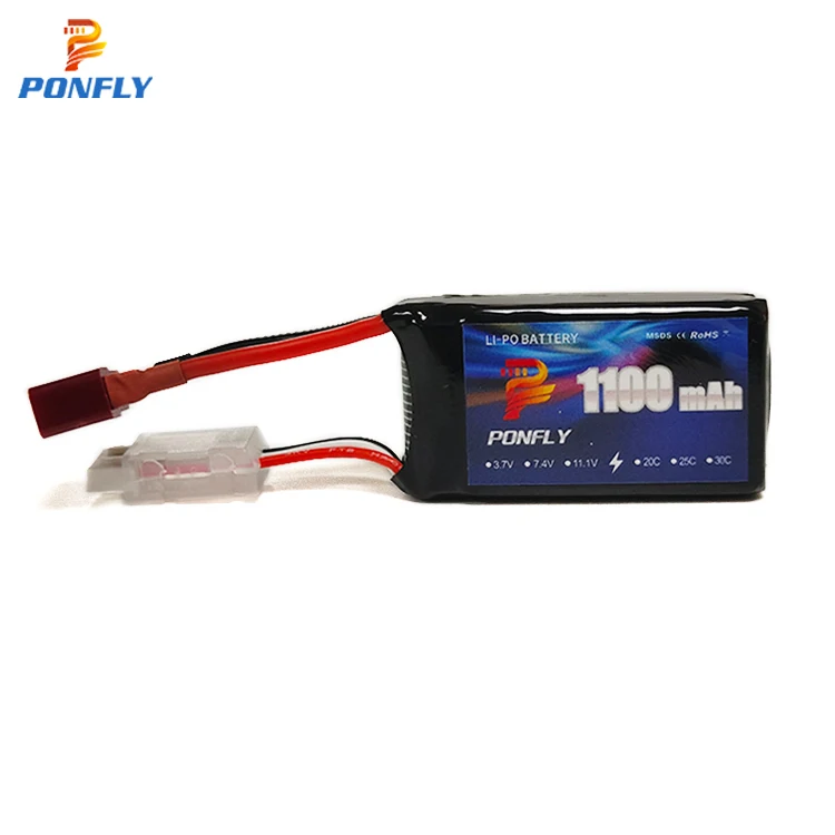 PONFLY  Hot Sale 50c 7.4v 1100mah Lipo Lithium Recharge Tools  Rc Lipo Car Battery  Model airplane  Battery
