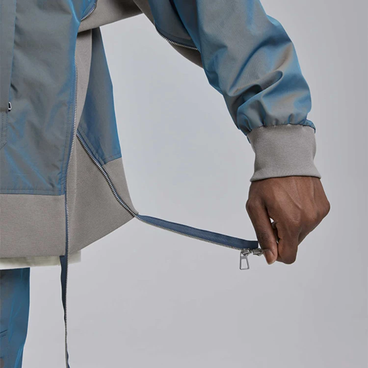 wholesale men unisex designers sweatsuit jogger tracksuit custom logo windbreaker nylon pants reflective two pieces set