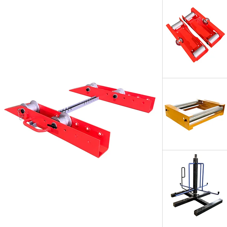 for storing and unreeling Cable Reels De-reeling Stand Roller high pulling tension torsion resistance Compact Cable Drum Roller