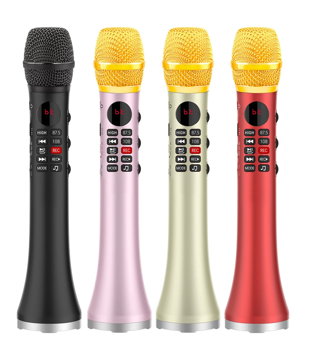 
 XIAOKOA L699 Профессиональный 20 Вт микрофон Портативный беспроводной микрофон динамик домашний KTV динамический микрофон Студийный  