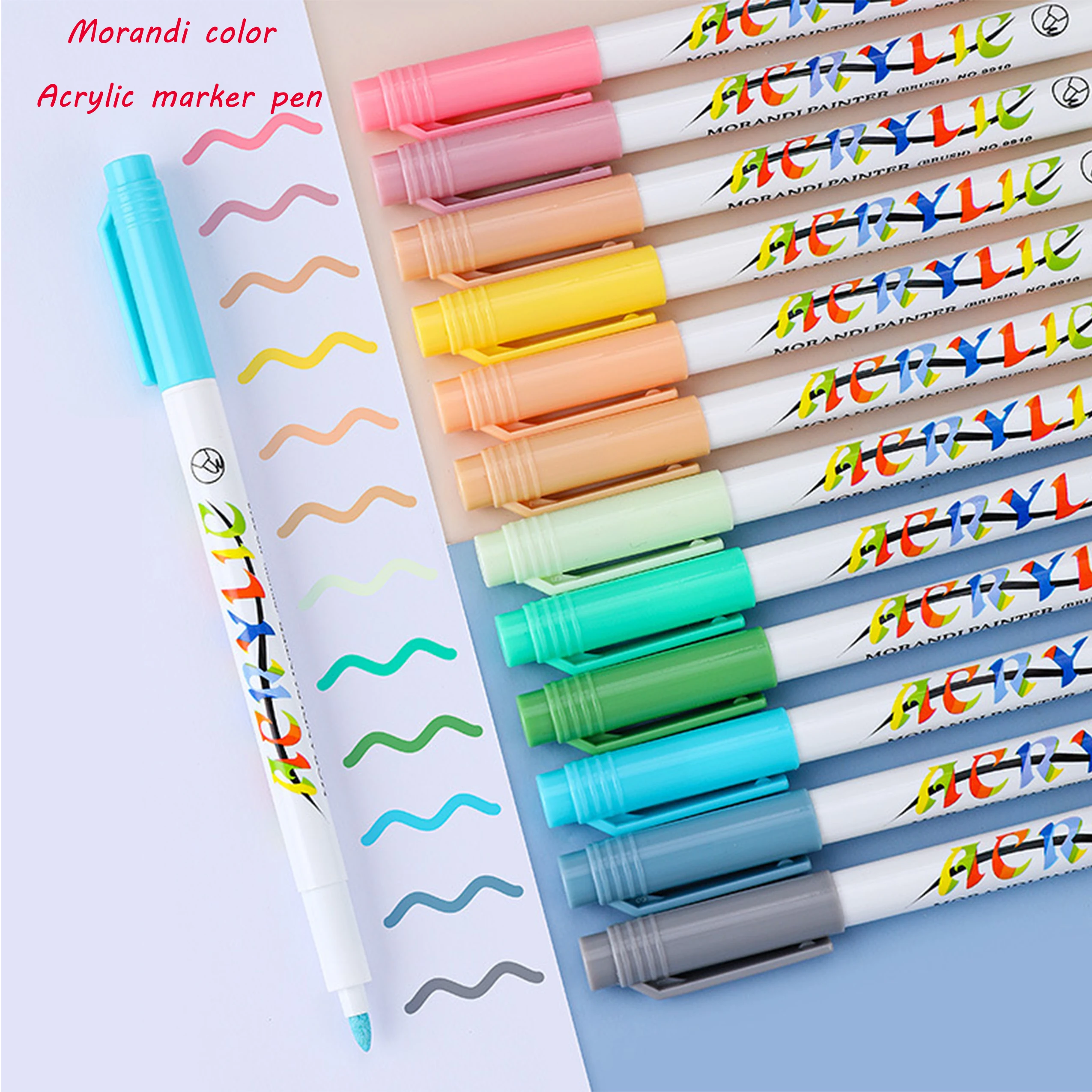 Wholesale factory Felt tip water base marker acryclic marker waterproof water color brush markers for kids acrylic paint set