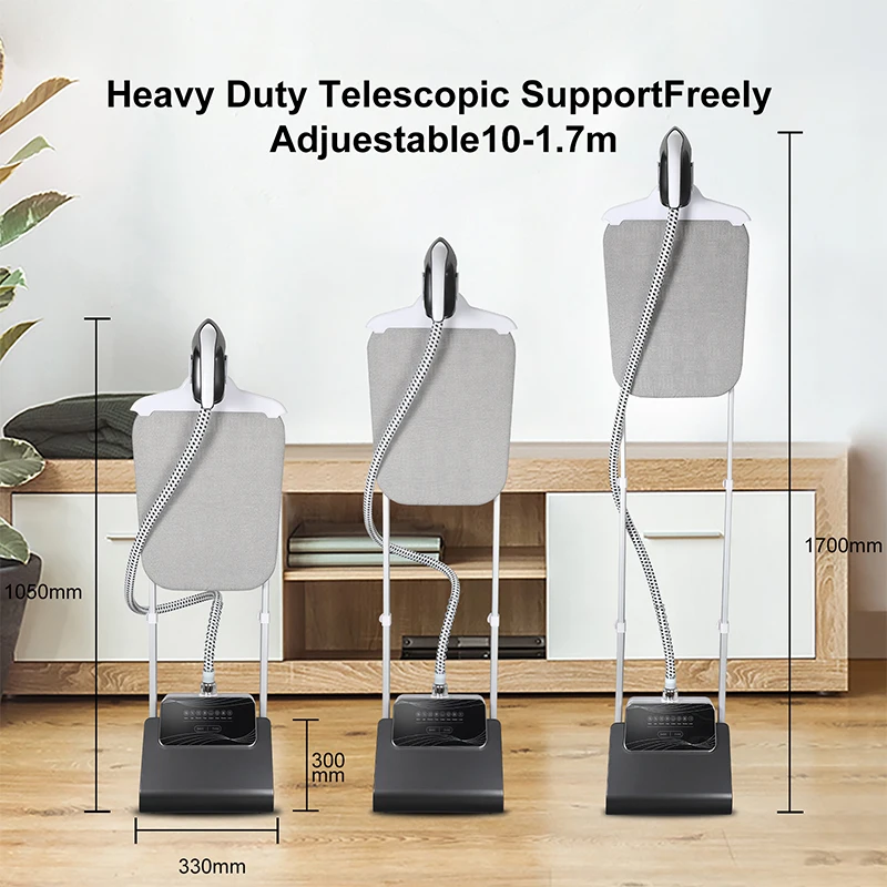 Professional Manufacturer Good Price 2023 New High Power Black White 1800W Vertical Garment Steamer