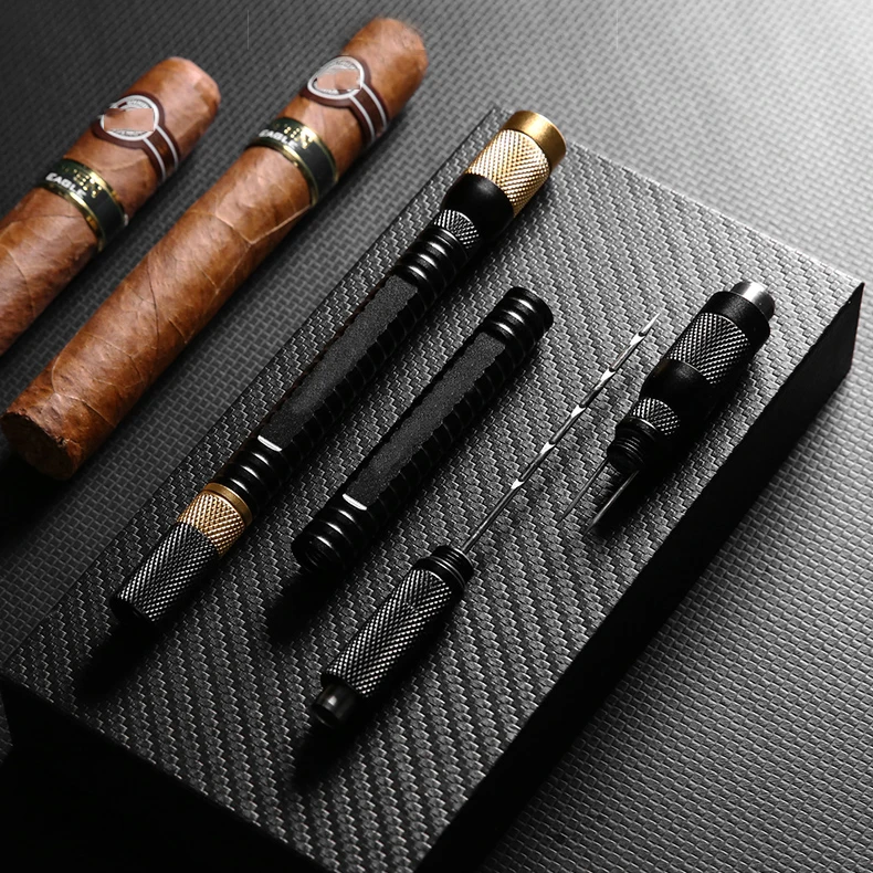 Cigar Needle Tools Twin Nubbers Punch Drill Cigar Accessories Cigar Draw Needle