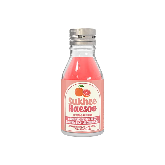 [SUKHEE HAESOO] Soju Cocktail drinks Fruit beverage Sweet Red Grapefruit Soju Cocktail for Socializing Hangover Relief Kdrama