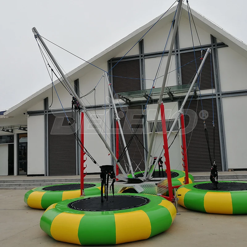 4 in 1 inflatable Bungee Jumping Trampoline Park Indoor for Hot Sale