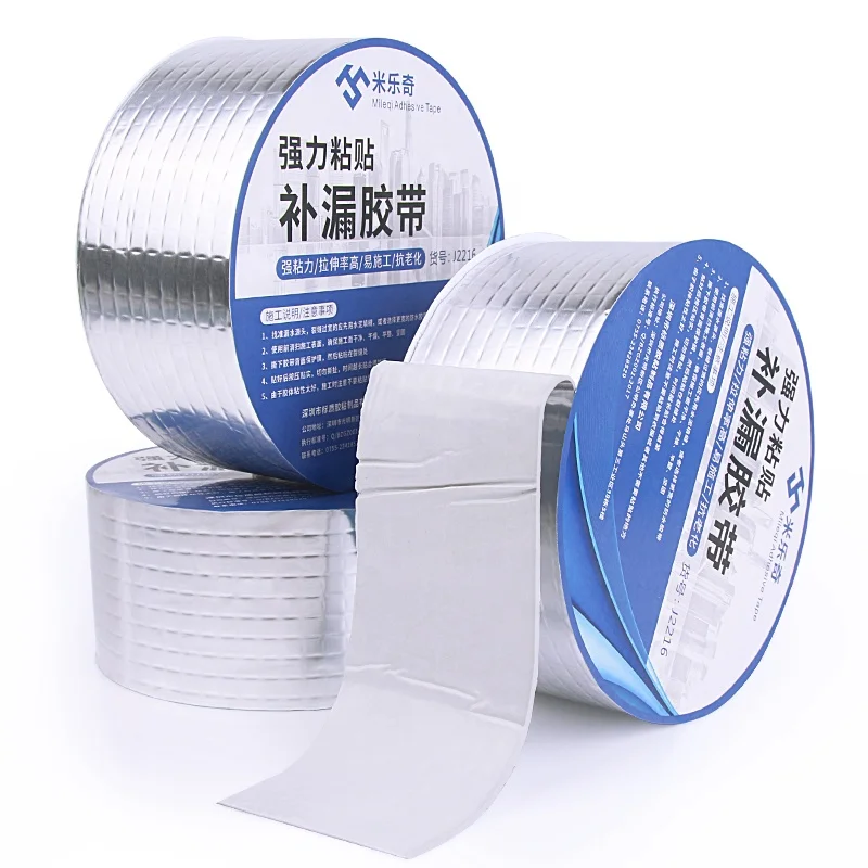 
high quality aluminum foil butyl rubber mastic self adhesive waterproof sealant sealing tape for roof leak repair and insulation 