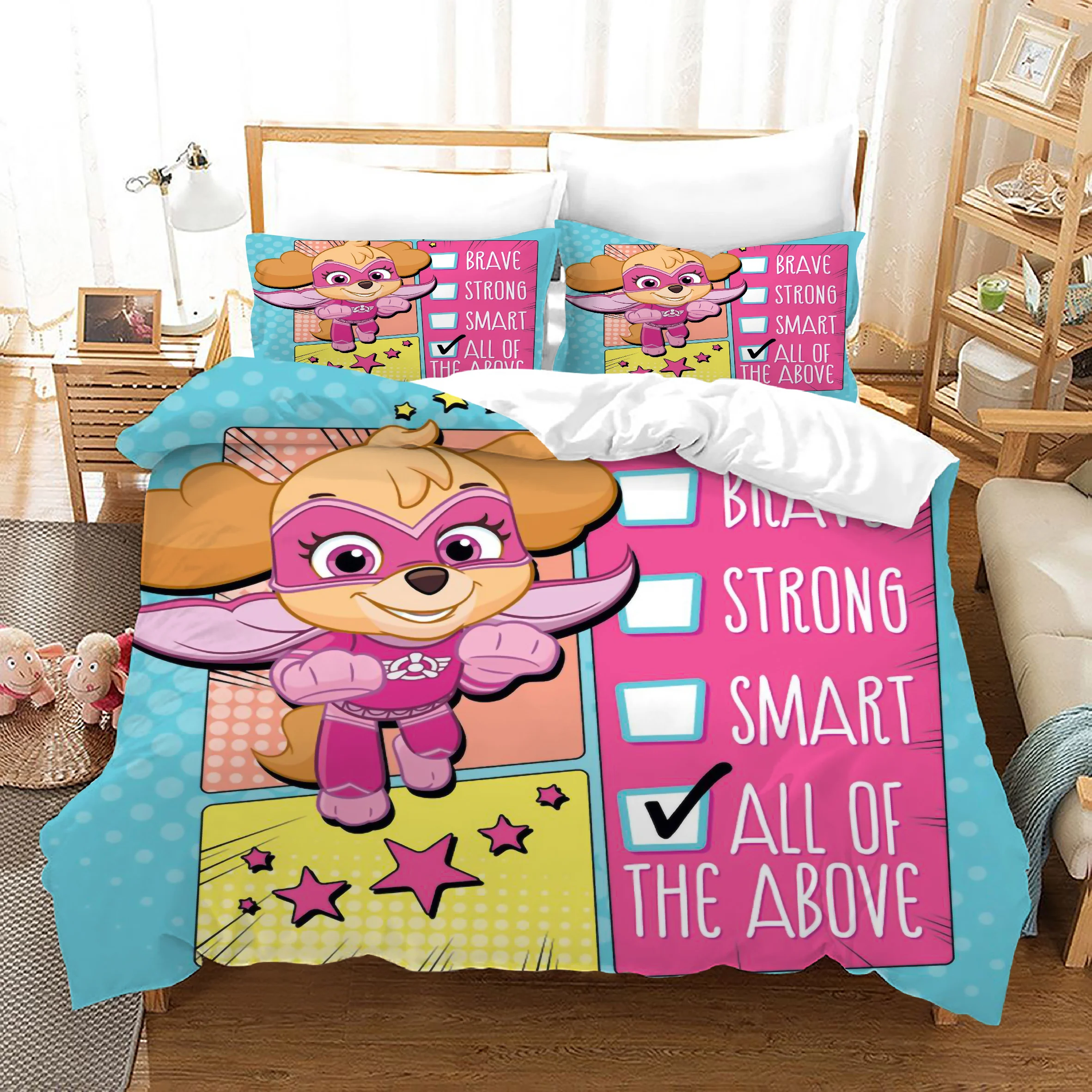 Top Quality Kids Bedding Set Beautiful Design 3d Duvet Cover Set WOW DOG 2nd Bed Sheets From China