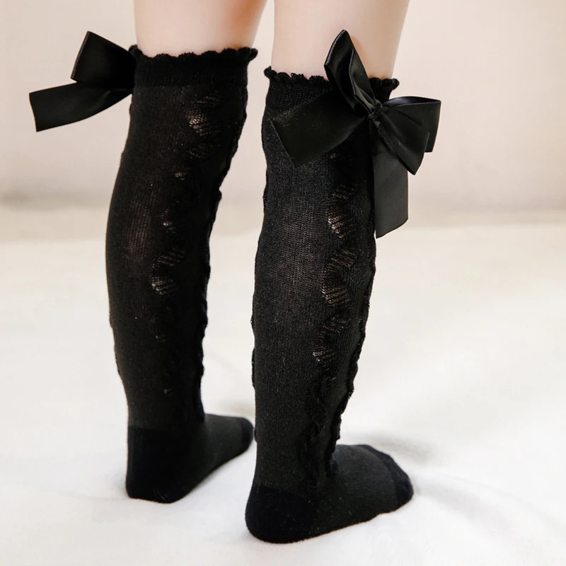 Детские весенне-осенние носки с двойным бантом