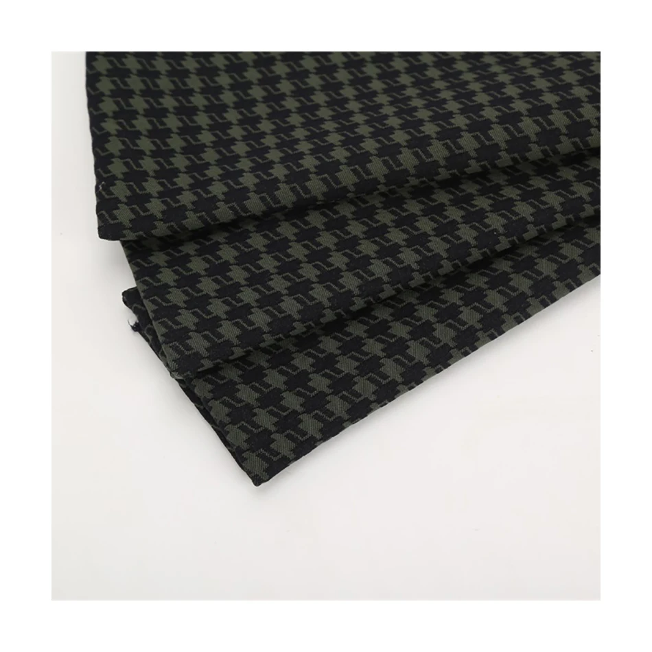 
Factory Wholesale Green/Black Viscose/Nylon/Spandex Breathability for Jacquard Aniline Knitted Fabric 