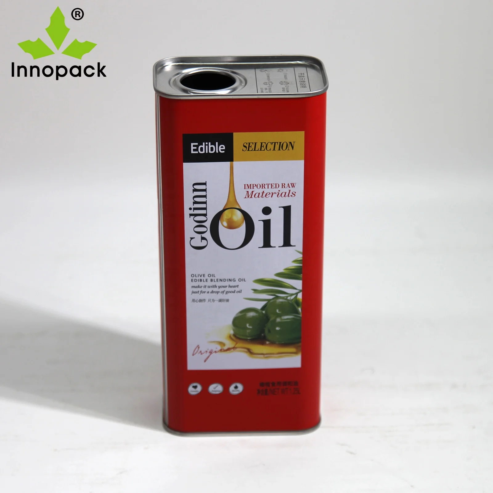 Жидкая банка 1.25L для упаковки оливкового масла печать на заказ пищевой супермасляный контейнер