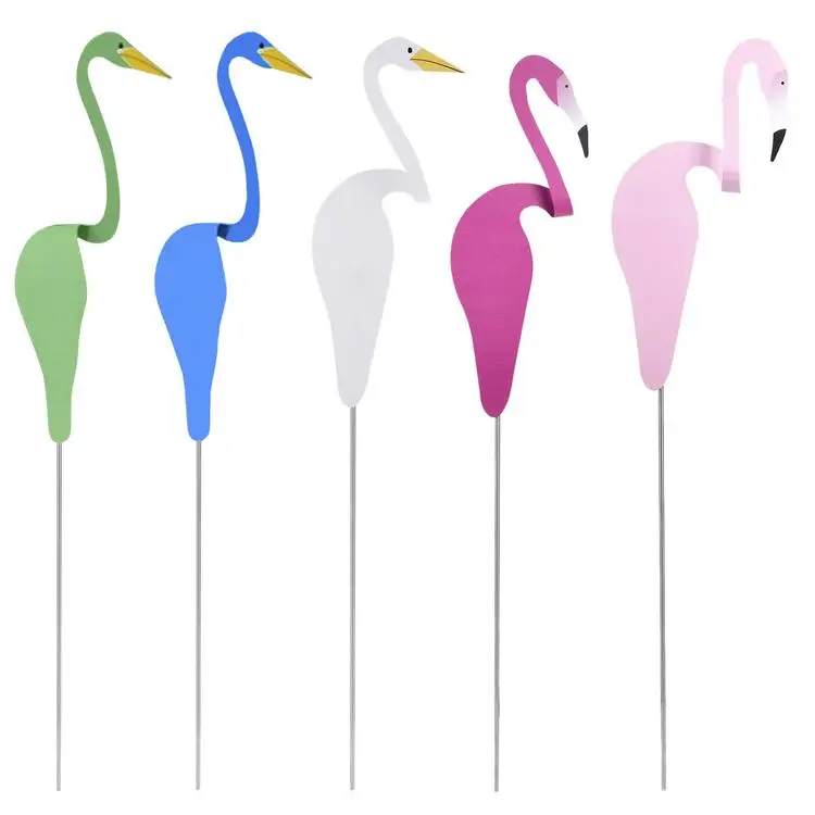 
Swirl Bird Flamingo Wind Spinner Garden Yard Spinning Decoration Hanging Ornament Stainless steel Silent wind chime pendant 